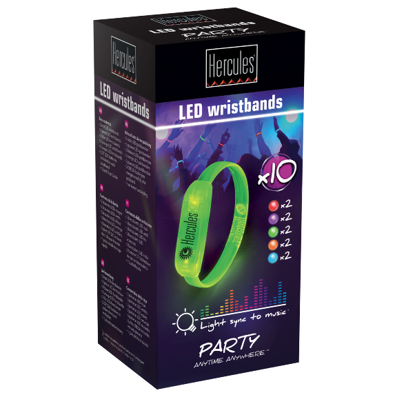 Hercules LED Wristbands Pack, LED WRISTBANDS